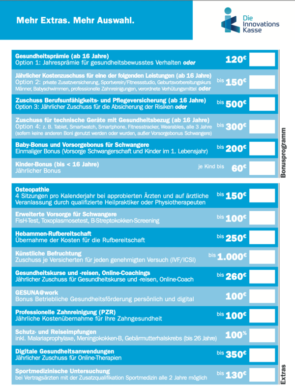 Krankenkasse vergleichen VGK24 Alle Leistungen im Überblick